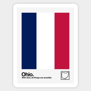 Ohio Flag // Original Aesthetic Colors Artwork Design Sticker